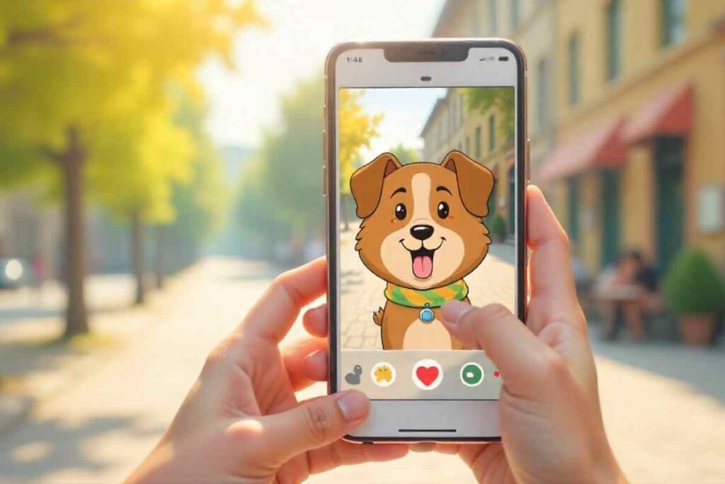 Can you send a snap with the cartoon face lens?