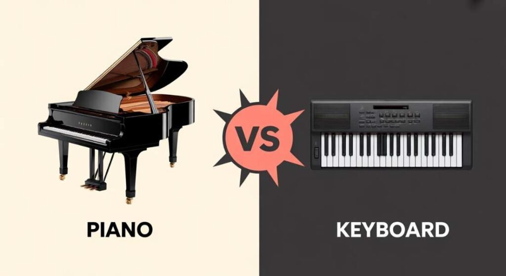 Difference between piano and keyboard