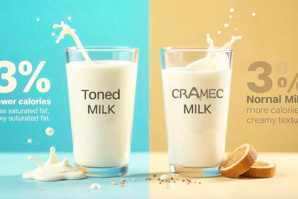 Toned milk vs normal milk
